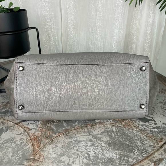 Coach Colorblock Mixed Leather Fulton 25006 DK/Heather Gray Black $350 - Picture 10 of 13